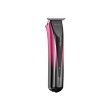 Load image into Gallery viewer, Wahl ColorStyle Duo cordless trimmer in black and pink with T-Blade, angled front view