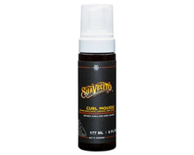 Load image into Gallery viewer, Suavecito Curl Mousse 177ml bottle with white pump dispenser for defined curls, natural shine and flexible hold.
