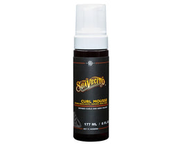 Suavecito Curl Mousse 177ml bottle with white pump dispenser for defined curls, natural shine and flexible hold.