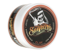 Load image into Gallery viewer, Suavecito Firme Clay Pomade jar showing skull artwork and strong hold, low shine label.