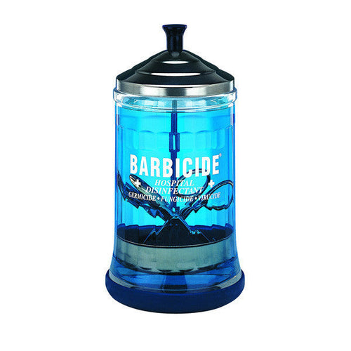 barbicide glass jar - medium barber jar