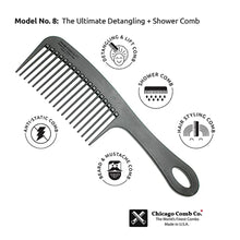 Load image into Gallery viewer, Chicago Comb Carbon Fiber Hair Comb - Model 8