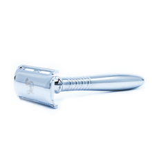 Load image into Gallery viewer, The Bowery Silver Safety Double Edge Razor with blades